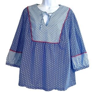 Boden Blue Print Cora Top US 18